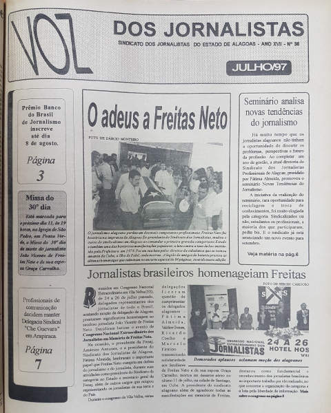 Homenagem do Jornal A Voz do Jornalista à Freitas Neto, 1997