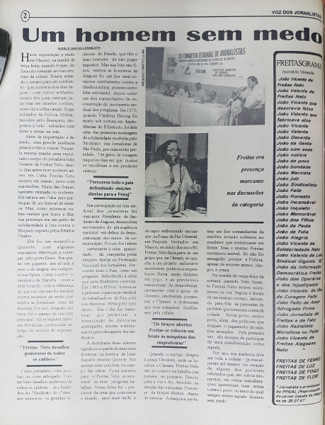 Homenagem do Jornal A Voz do Jornalista à Freitas Neto, 1997