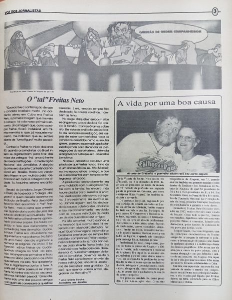 Homenagem do Jornal A Voz do Jornalista à Freitas Neto, 1997