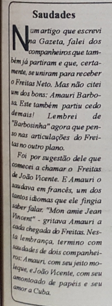 Homenagem do Jornal A Voz do Jornalista à Freitas Neto, 1997