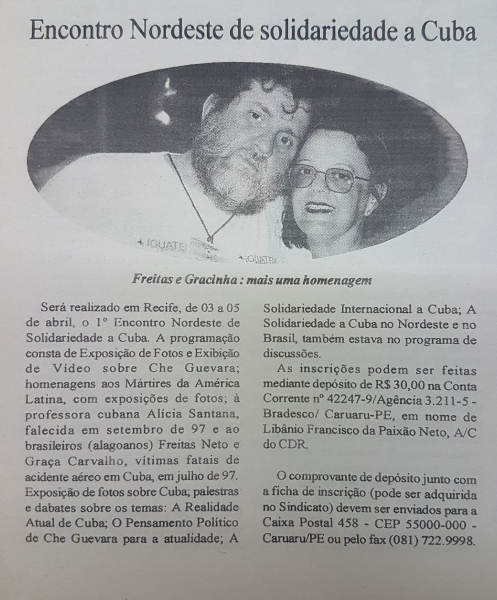 Freitas Neto homenageado em Recife