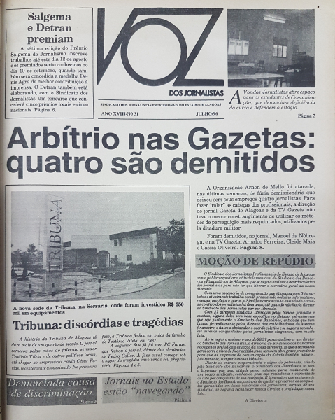 Jornal A Voz do Jornalista, nº 31, 1996