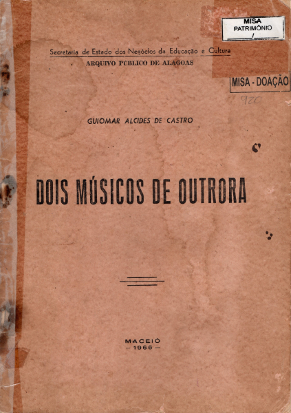 Livro: Dois músicos de outrora